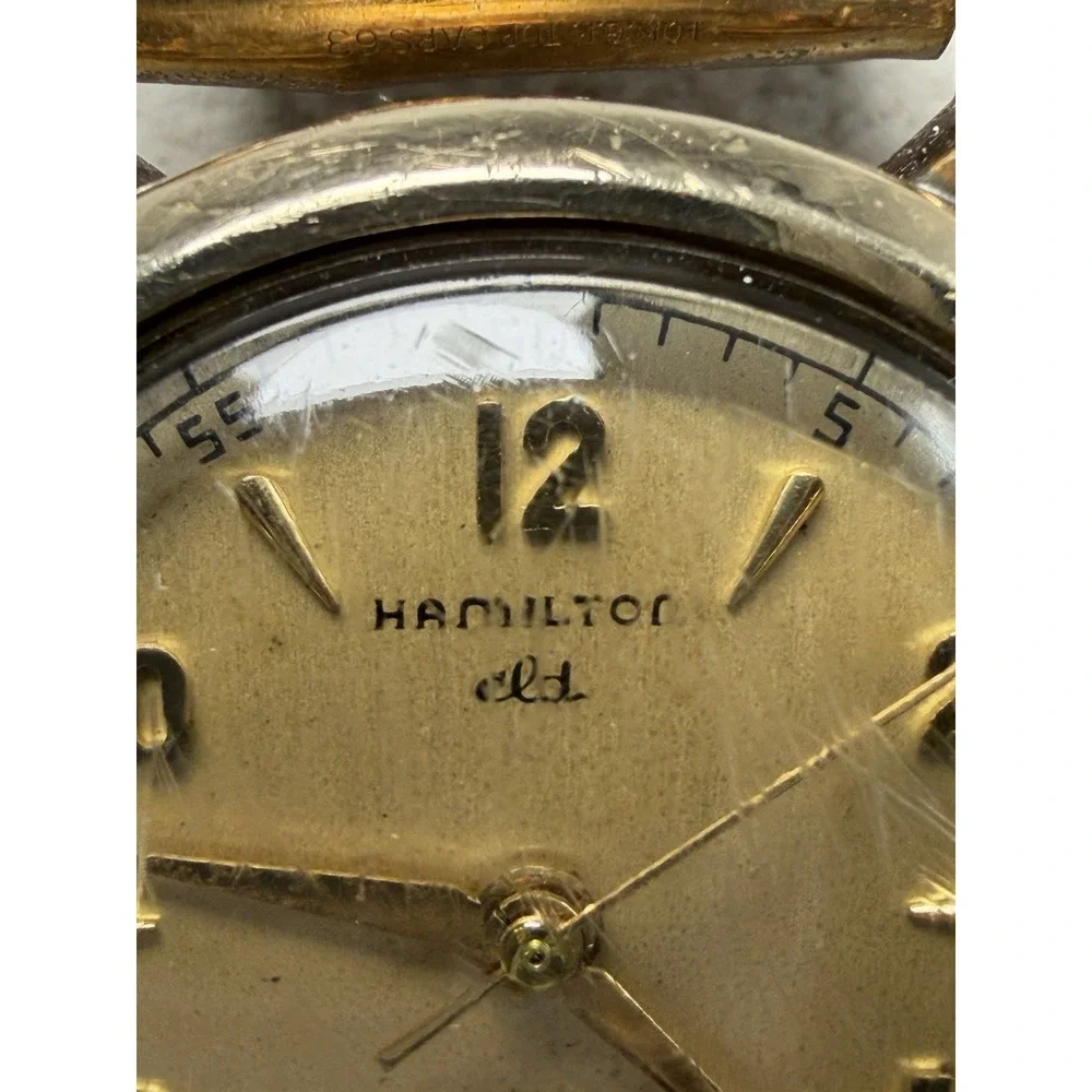 Hamilton CLD Working Mens Gold Plated Manual Wind Watch‎ 29MM 6.25